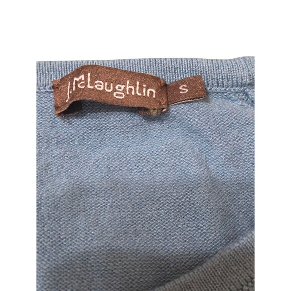 J. McLaughlin Jamey Pullover Sweater S Powder Blue Lightweight Knit E9.1 - Picture 3 of 10